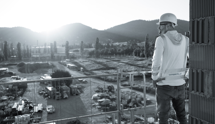 Bernd Rumpf auf Baustelle Reininghaus mit Aussicht 5